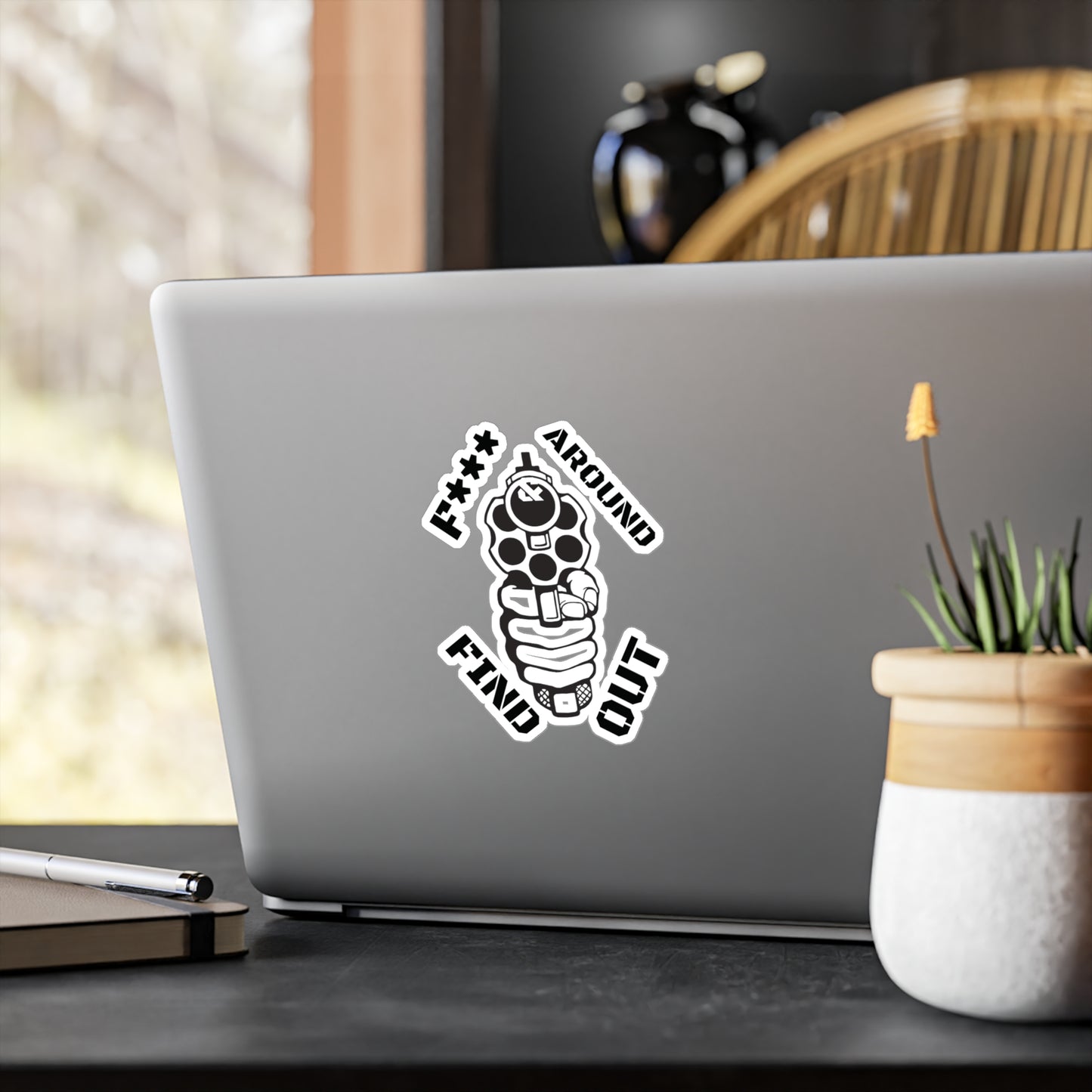 Gun Kiss-Cut Vinyl Decal Sticker
