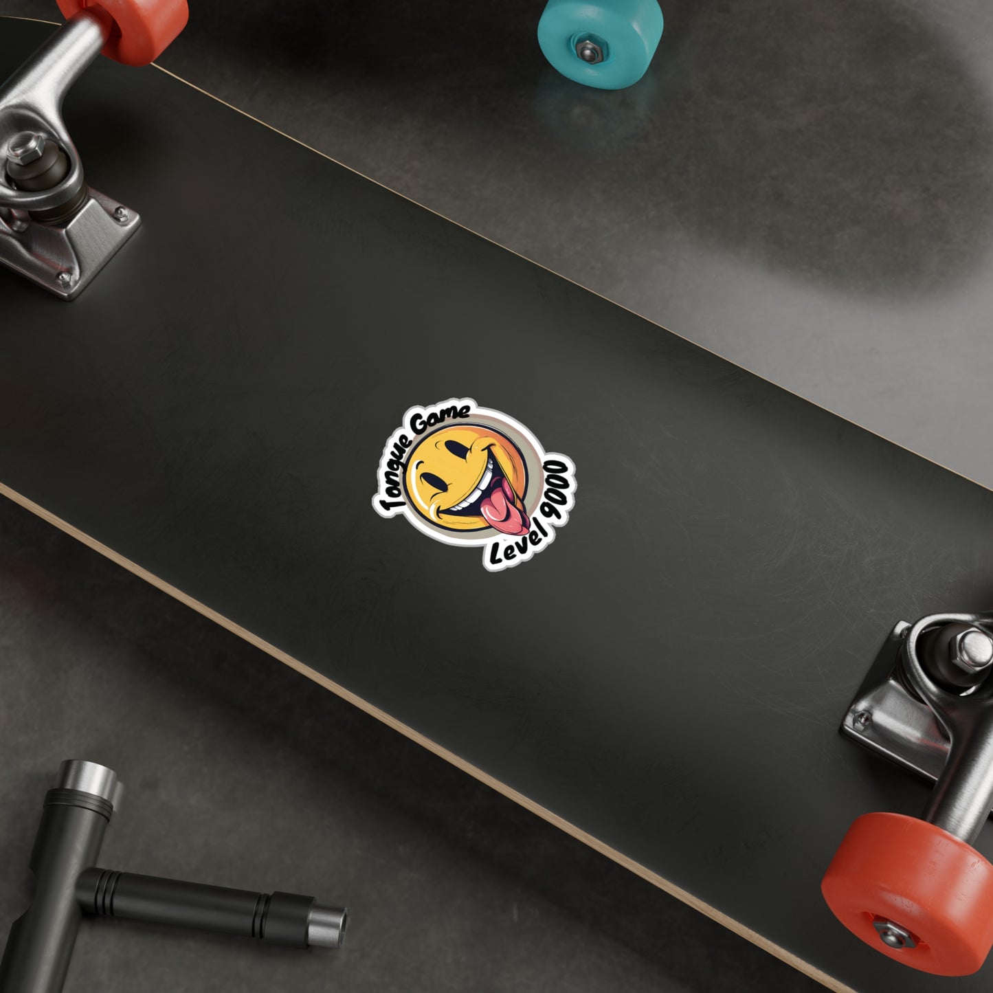 Tongue Game Level 9000 Vinyl Decal - Fun Stickers for Home & Office Decor