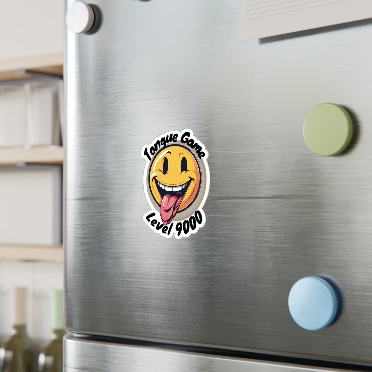 Tongue Game Level 9000 Vinyl Decal - Fun Stickers for Home & Office Decor