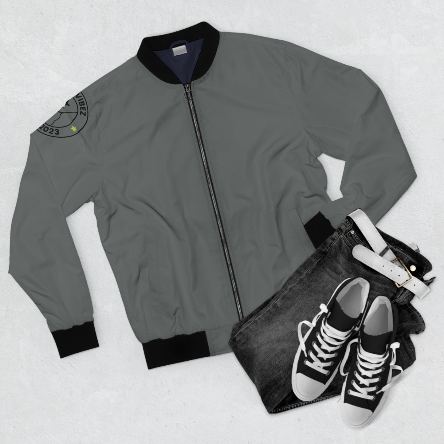 Bomber Jacket - Bori Vibez Logo Back and Arm Patch