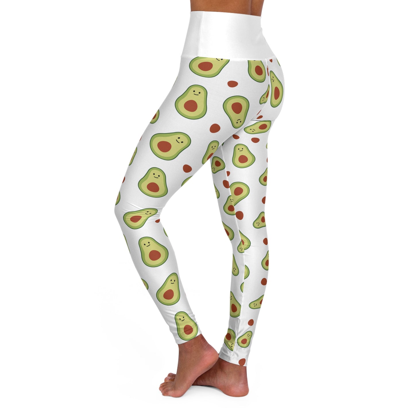 High Waisted Avocadorable Yoga Leggings (AOP)