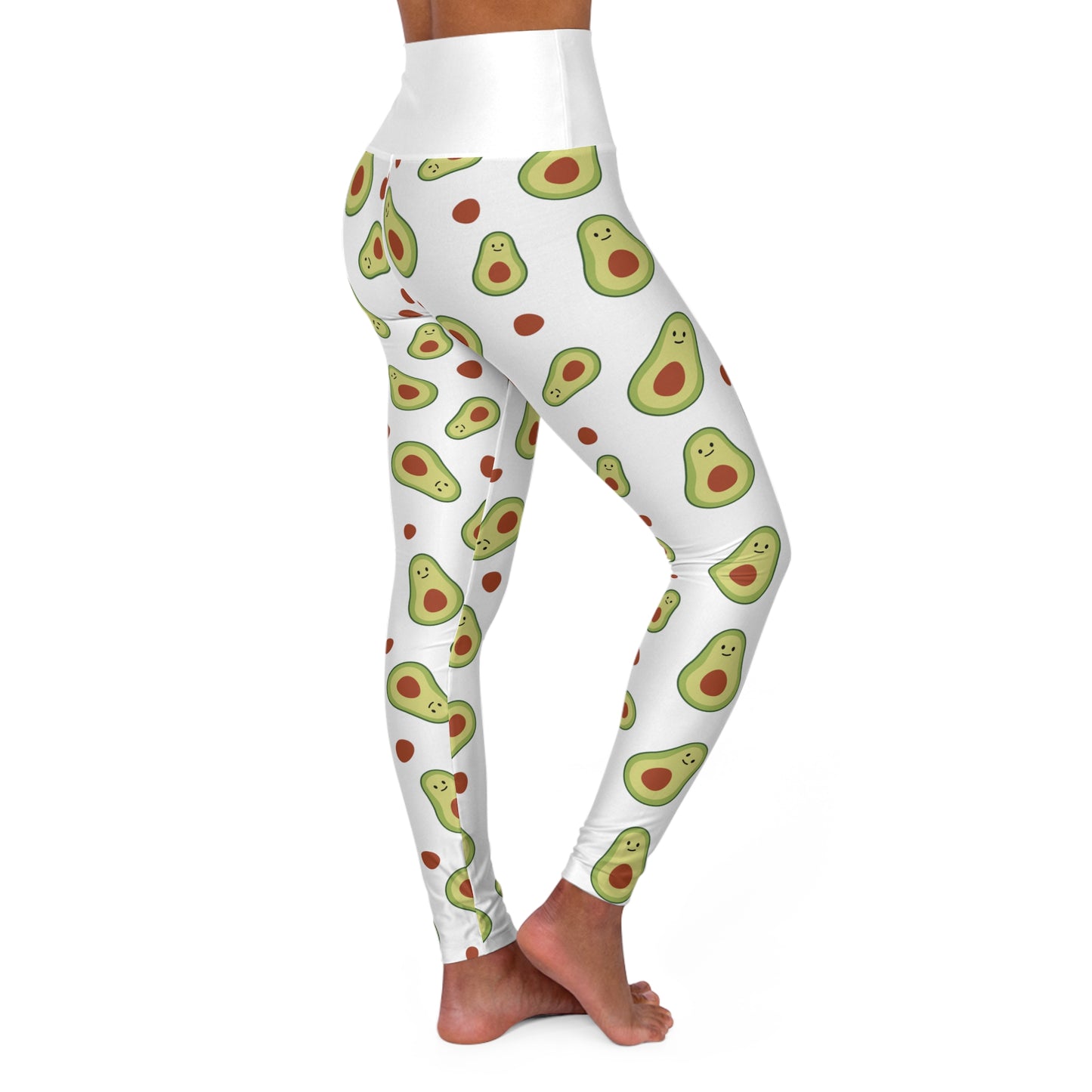 High Waisted Avocadorable Yoga Leggings (AOP)