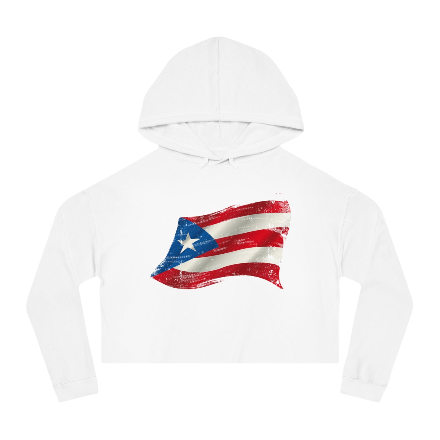 Women’s Cropped Puerto Rican flag hoodie