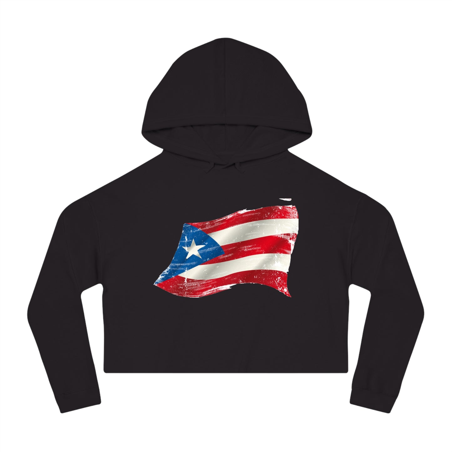 Women’s Cropped Puerto Rican flag hoodie