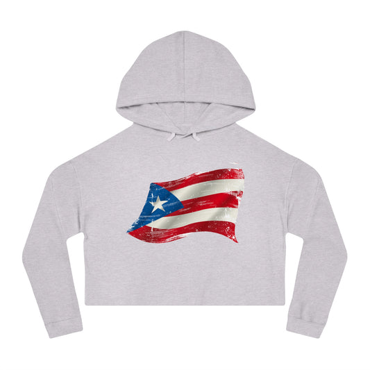 Women’s Cropped Puerto Rican flag hoodie