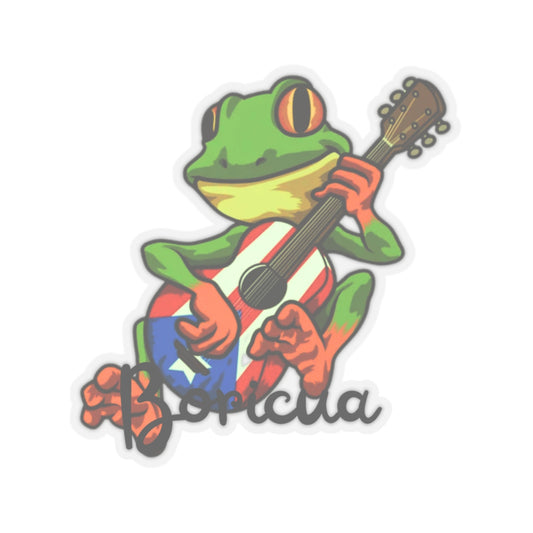 Boricua frog sticker