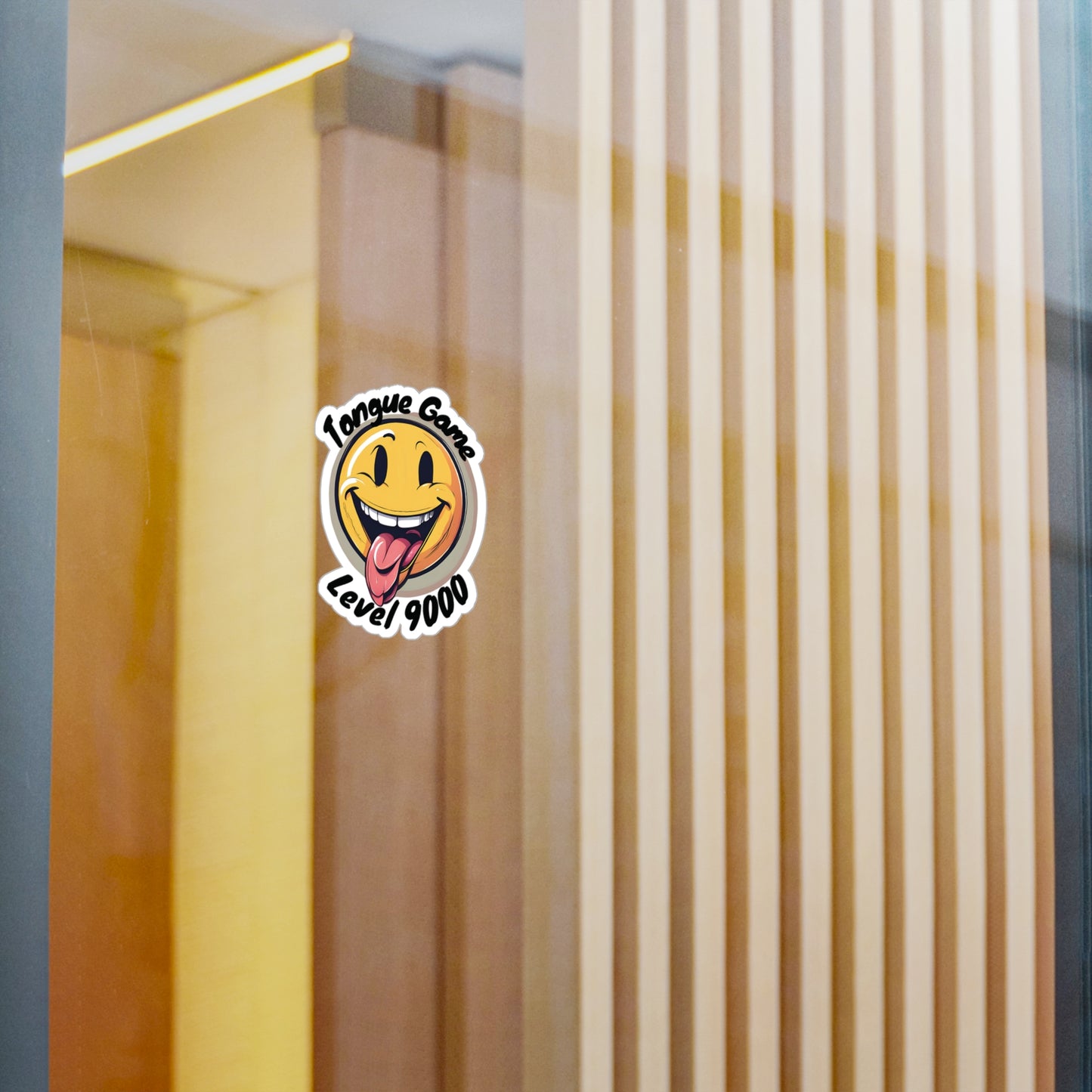 Tongue Game Level 9000 Vinyl Decal - Fun Stickers for Home & Office Decor