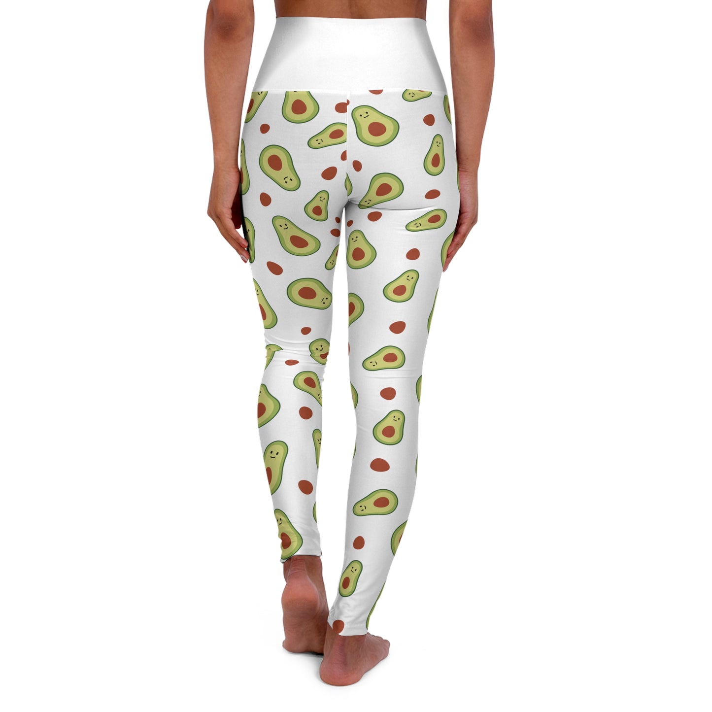 High Waisted Avocadorable Yoga Leggings (AOP)