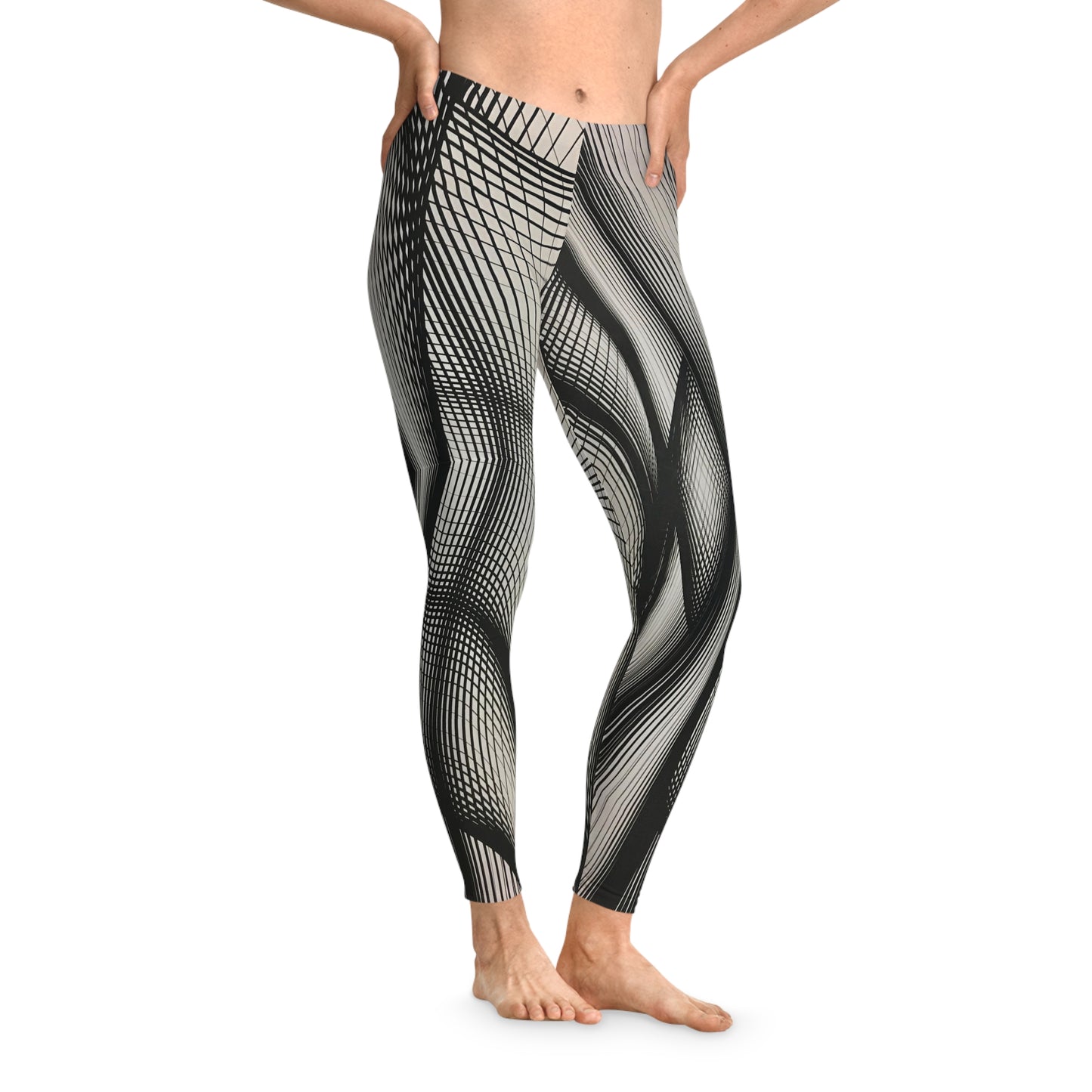 Stretchy graph design Leggings (AOP)