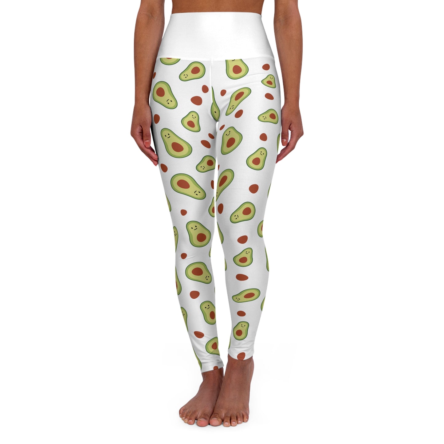 High Waisted Avocadorable Yoga Leggings (AOP)