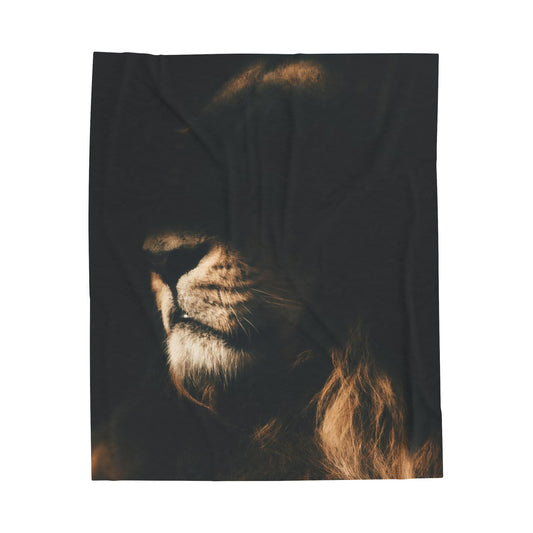 Stoic Lion Plush Blanket