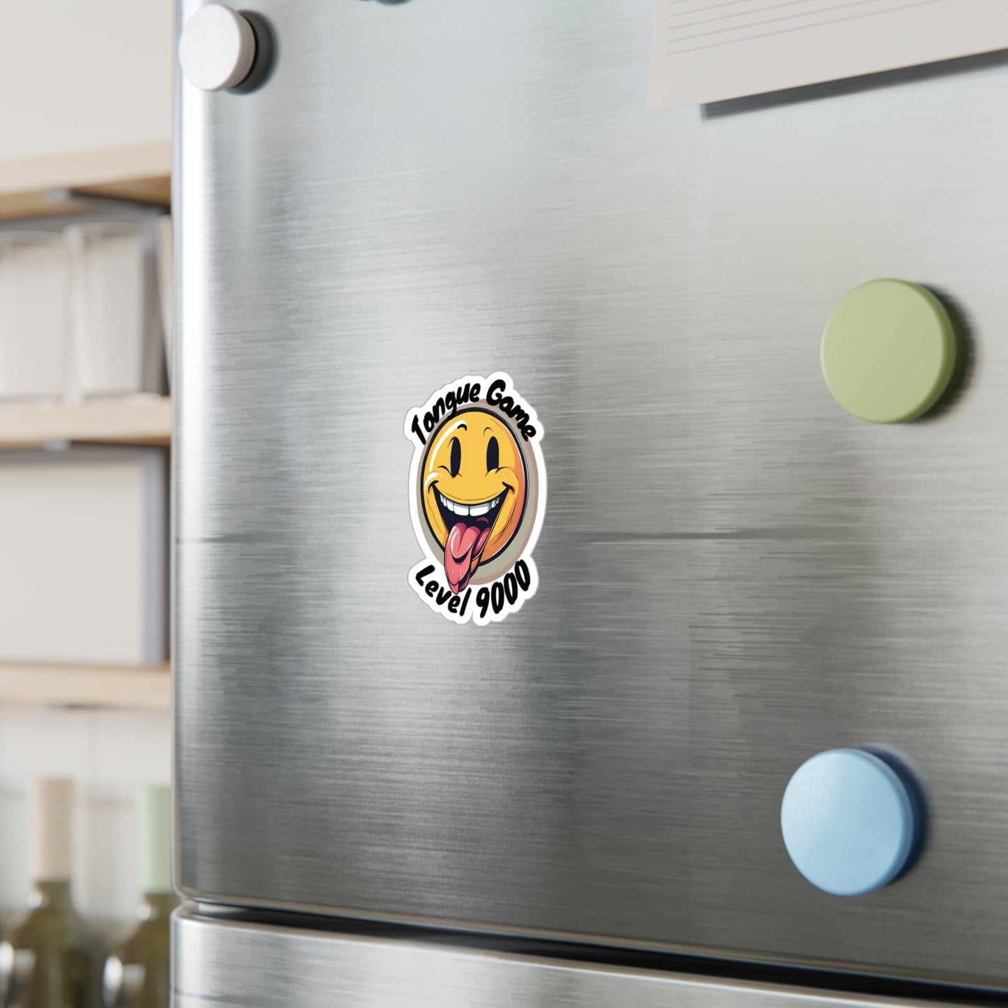 Tongue Game Level 9000 Vinyl Decal - Fun Stickers for Home & Office Decor